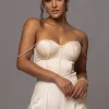 JLUXLABEL Champagne Leo Matte Satin Bustier