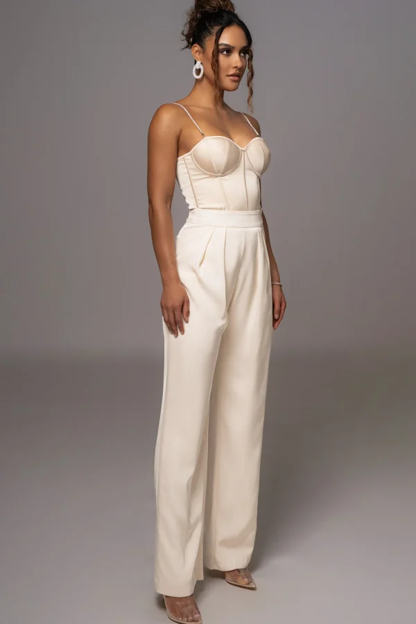 JLUXLABEL Champagne Leo Matte Satin Bustier