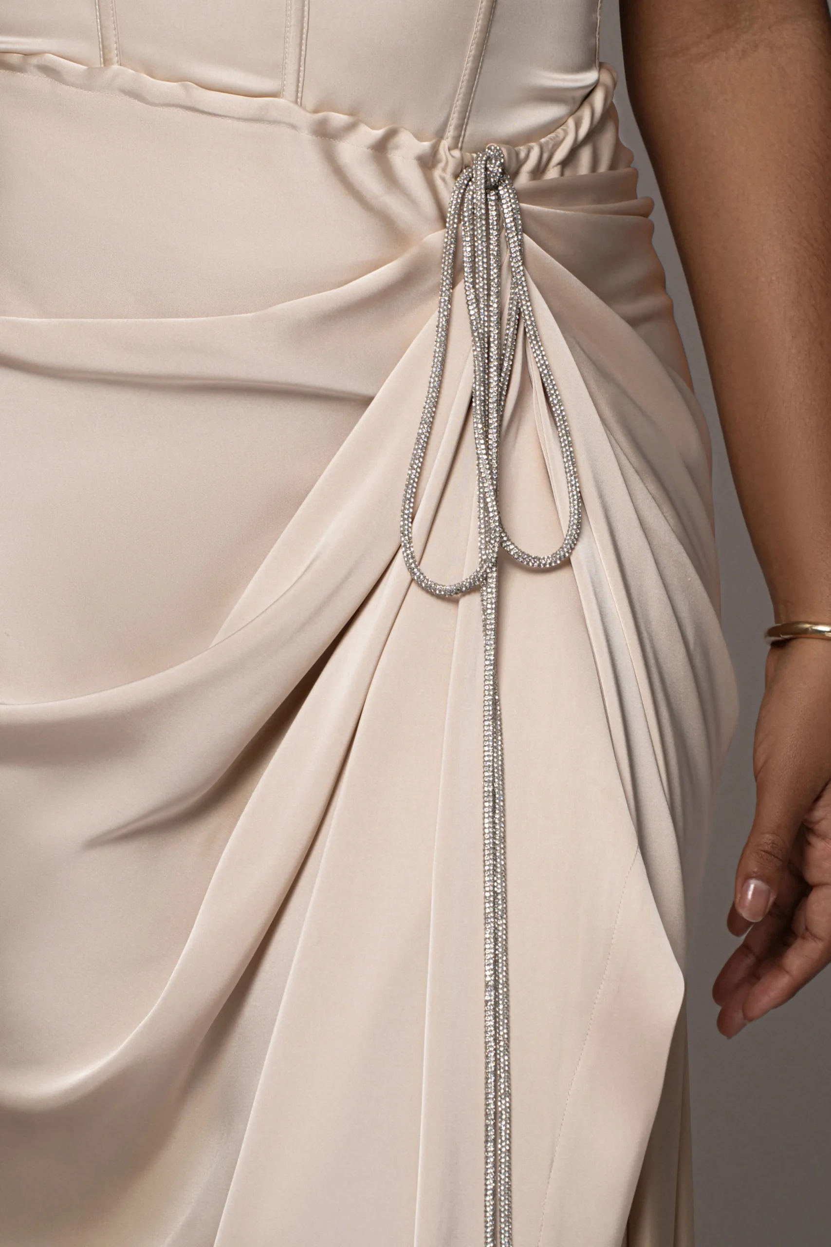 champagne_olea_satin_skir_11.webp JLUXLABEL Champagne Olea Satin Skirt
