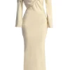 JLUXLABEL Champagne One And Only Satin Dress