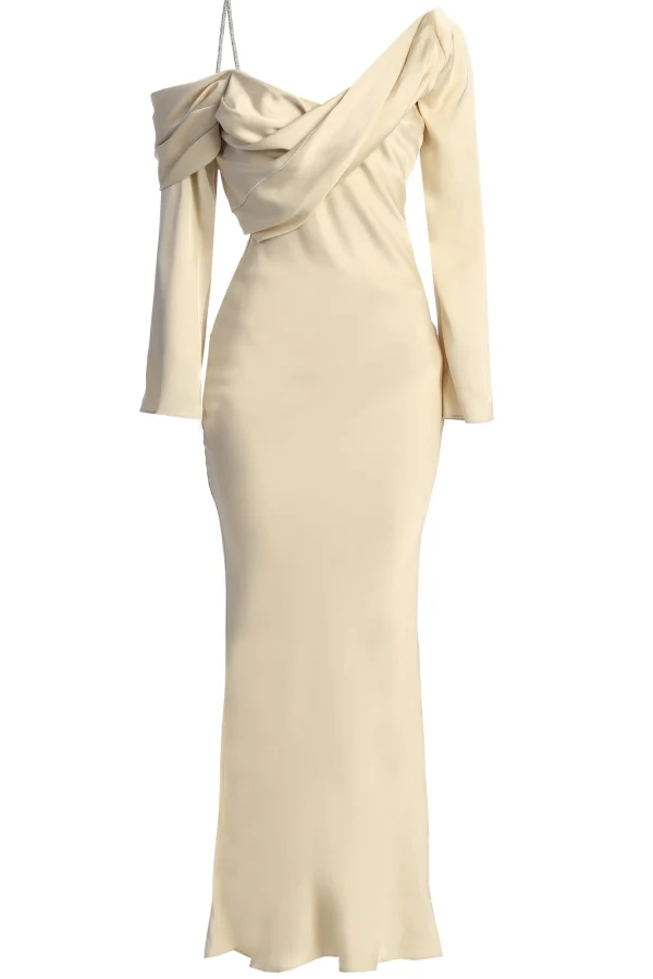 JLUXLABEL Champagne One And Only Satin Dress