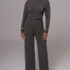 JLUXLABEL Charcoal Chelsey Knit Pant Set