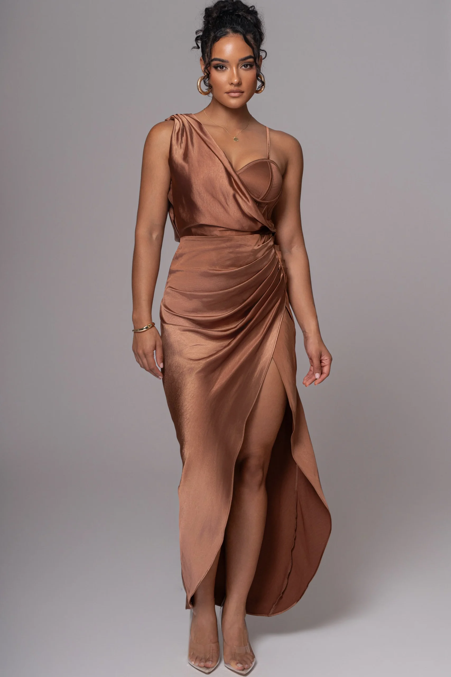 chocolate_anastacia_drape_3.webp JLUXLABEL Chocolate Anastacia Drape Maxi Dress