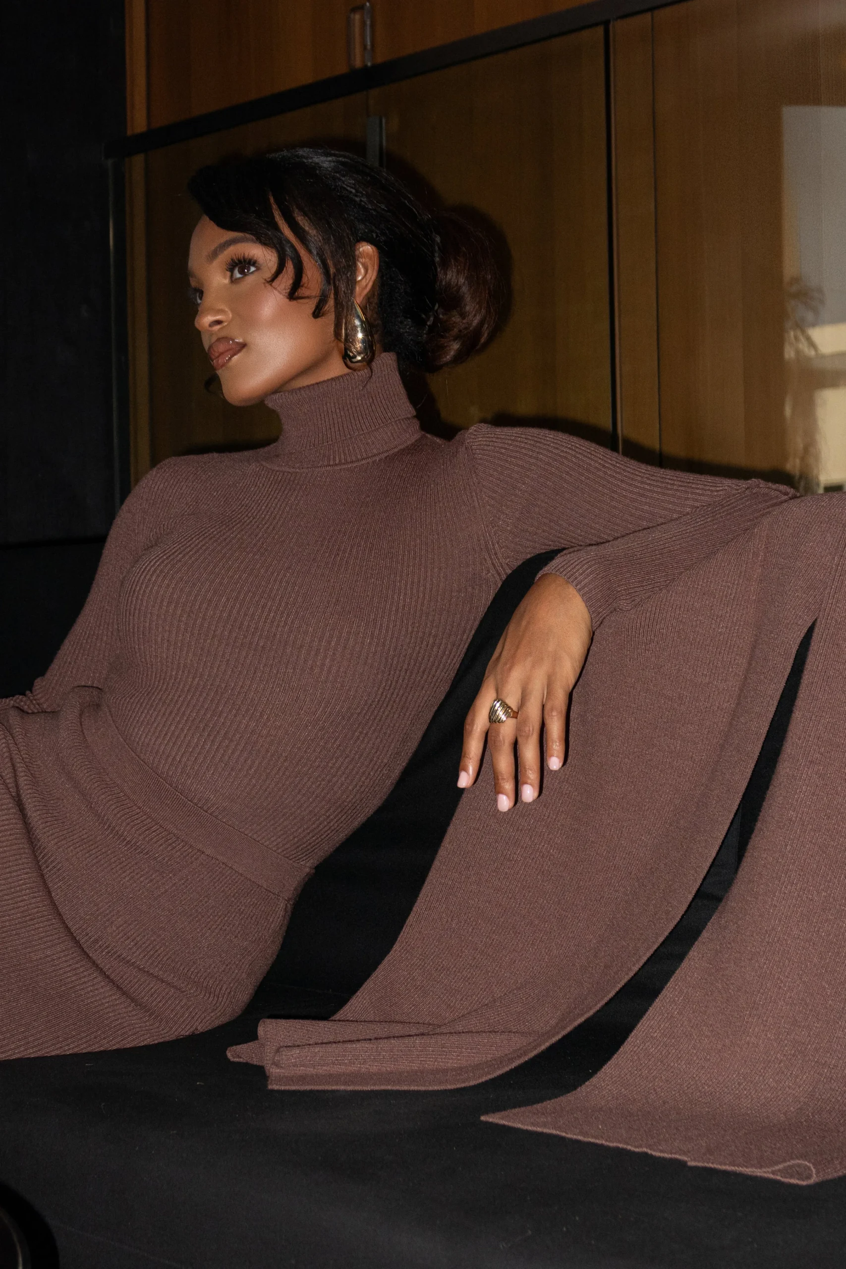 chocolate_arlett_turtlene_8.webp JLUXLABEL Chocolate Arlett Turtleneck Bodysuit