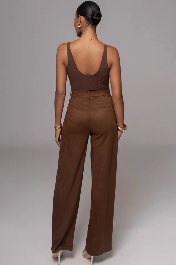 JLUXLABEL Chocolate Classic High Rise Trousers
