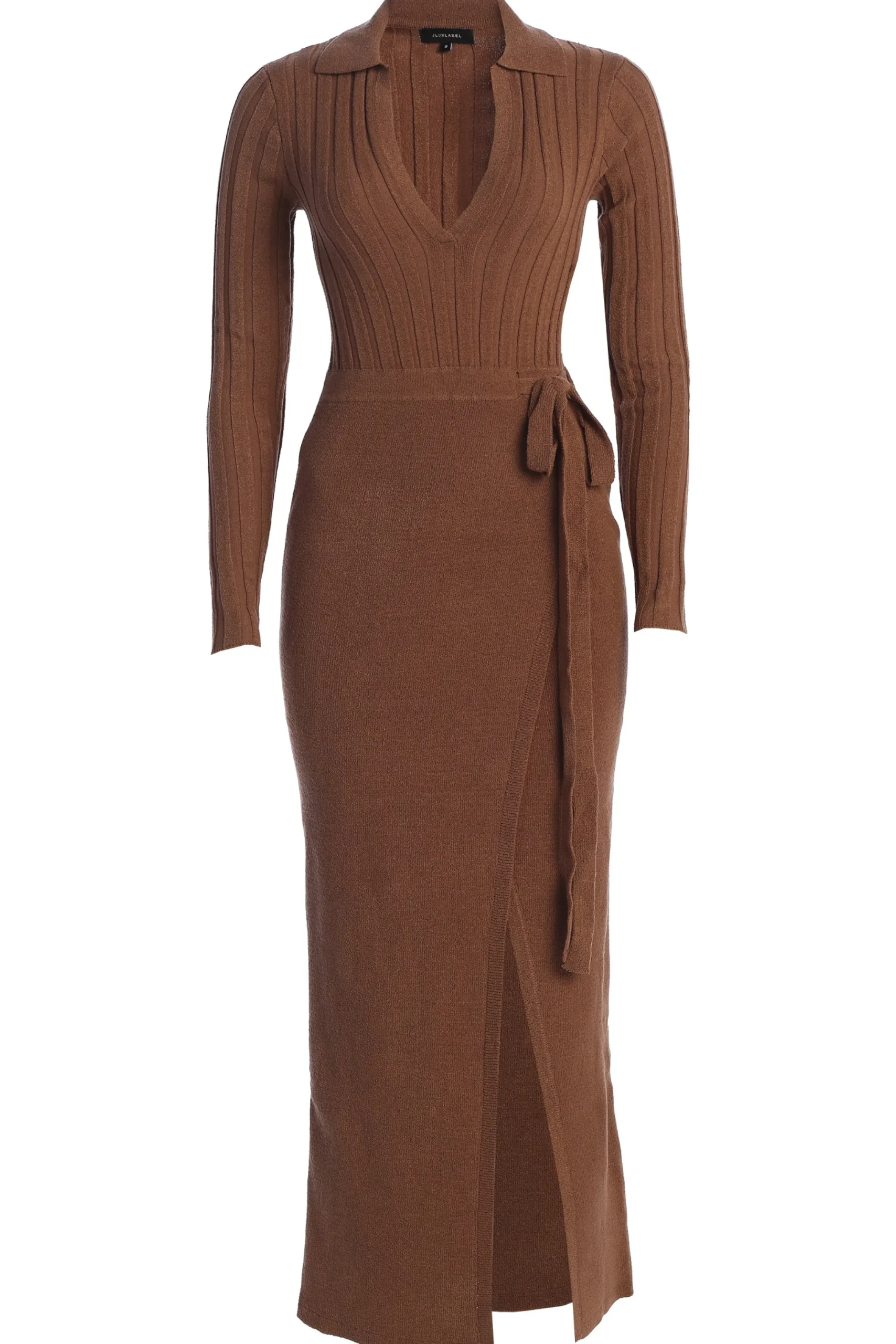 chocolate_emma_knit_maxi__0.webp JLUXLABEL Chocolate Emma Knit Maxi Dress