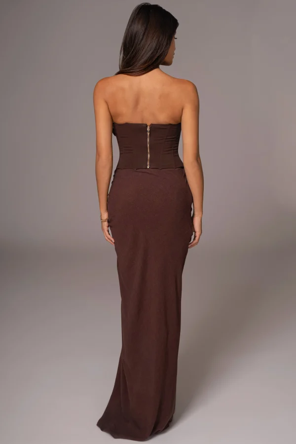 JLUXLABEL Chocolate Fenix Reversible Linen Corset