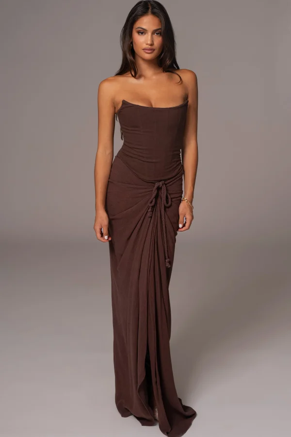 JLUXLABEL Chocolate Fenix Reversible Linen Corset