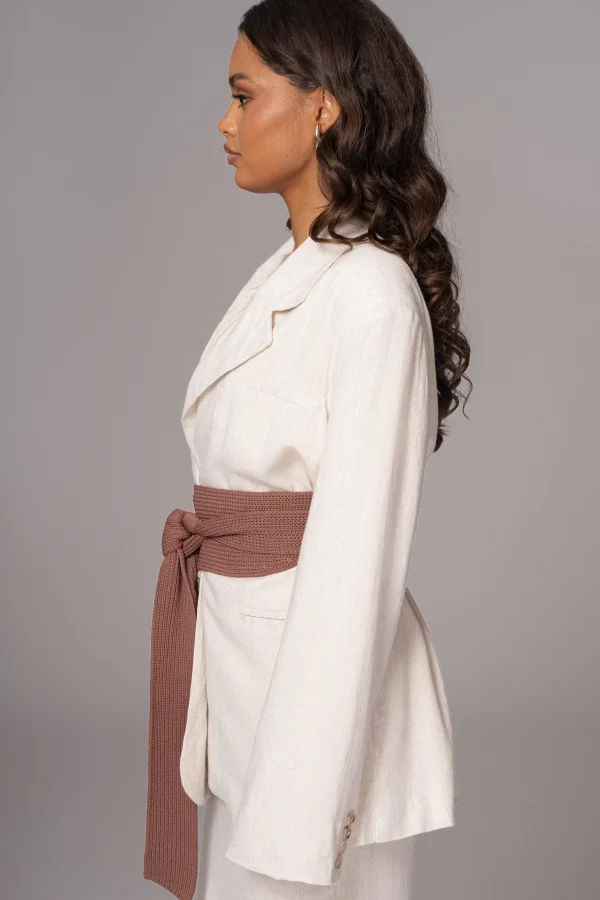 JLUXLABEL Chocolate Lagos Knit Belt