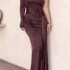 JLUXLABEL Chocolate Muoi Maxi Dress