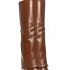 JLUXLABEL Chocolate Passage Faux Leather Boots