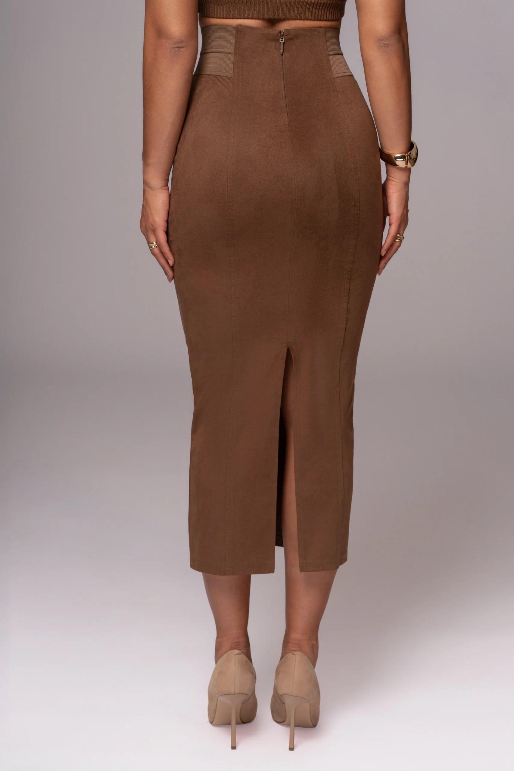 chocolate_phoenix_suede_s_6.webp JLUXLABEL Chocolate Phoenix Suede Skirt