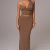 JLUXLABEL Chocolate Skye Knit Skirt Set