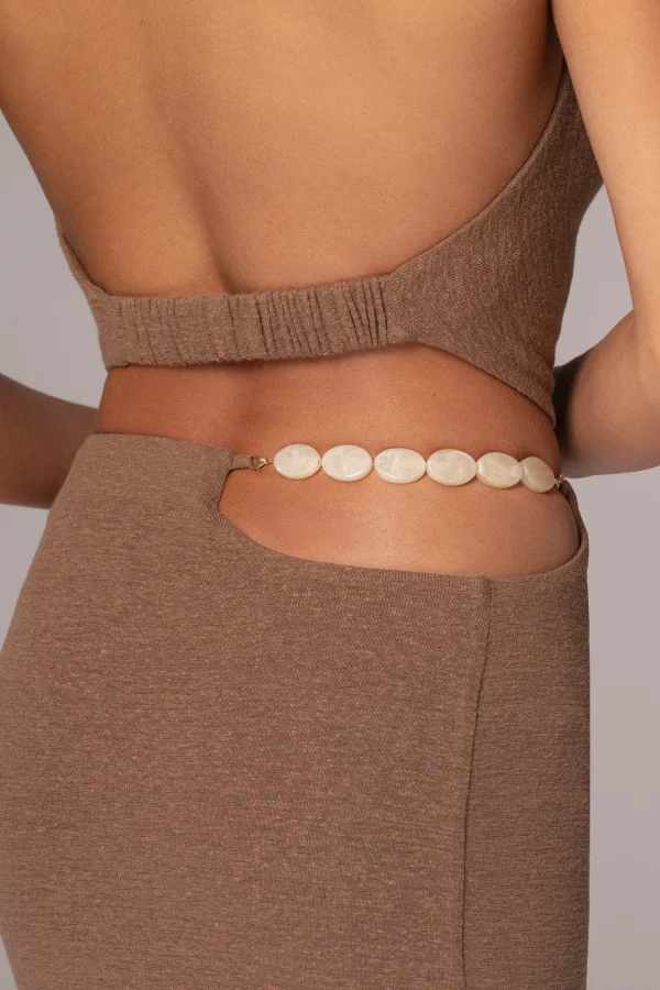 JLUXLABEL Chocolate Skye Knit Skirt Set