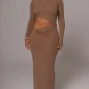 JLUXLABEL Chocolate Summer Romance Cutout Dress