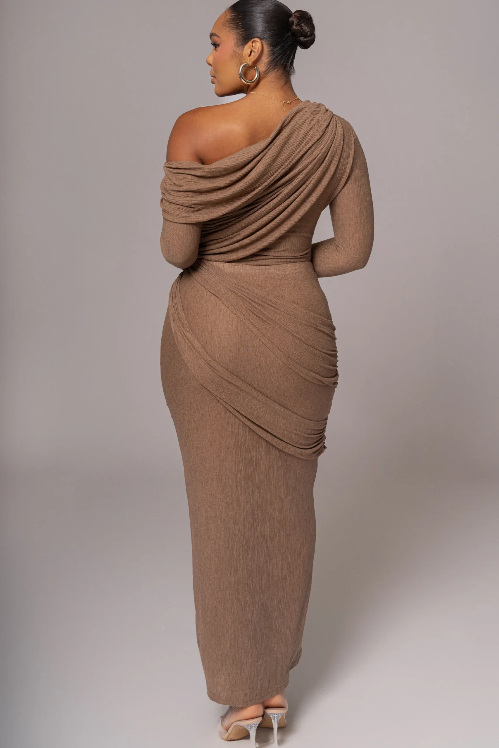 chocolate_textured_one_sh_11.webp JLUXLABEL Chocolate Textured One Shoulder Bodysuit