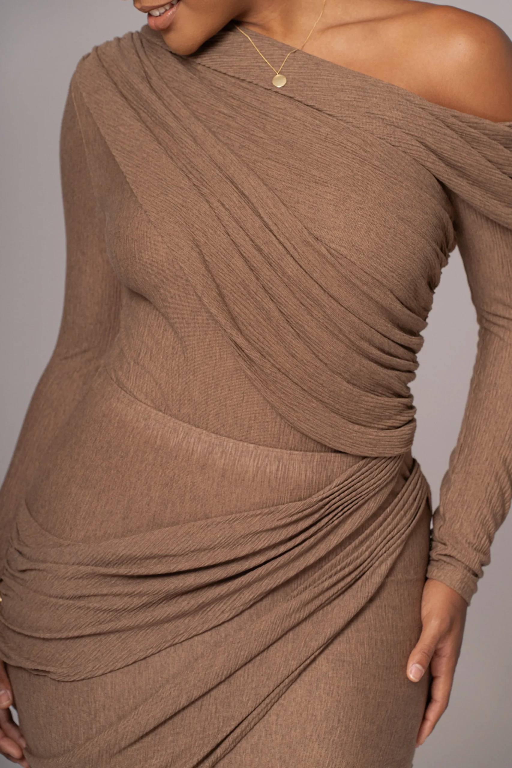 chocolate_textured_one_sh_4.webp JLUXLABEL Chocolate Textured One Shoulder Bodysuit