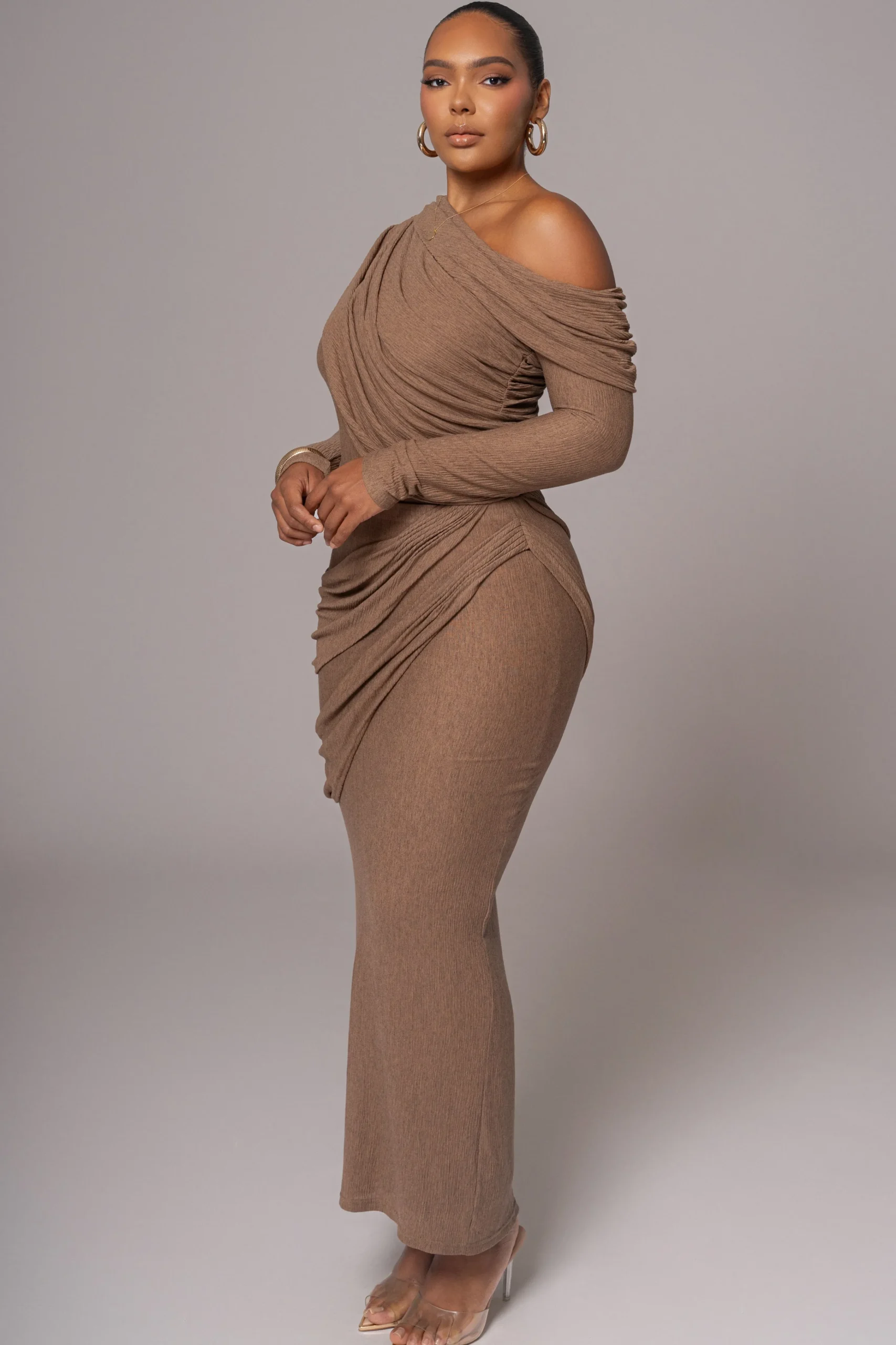 chocolate_textured_one_sh_5.webp JLUXLABEL Chocolate Textured One Shoulder Bodysuit