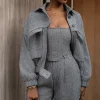 JLUXLABEL Classic Herringbone Bomber Jacket