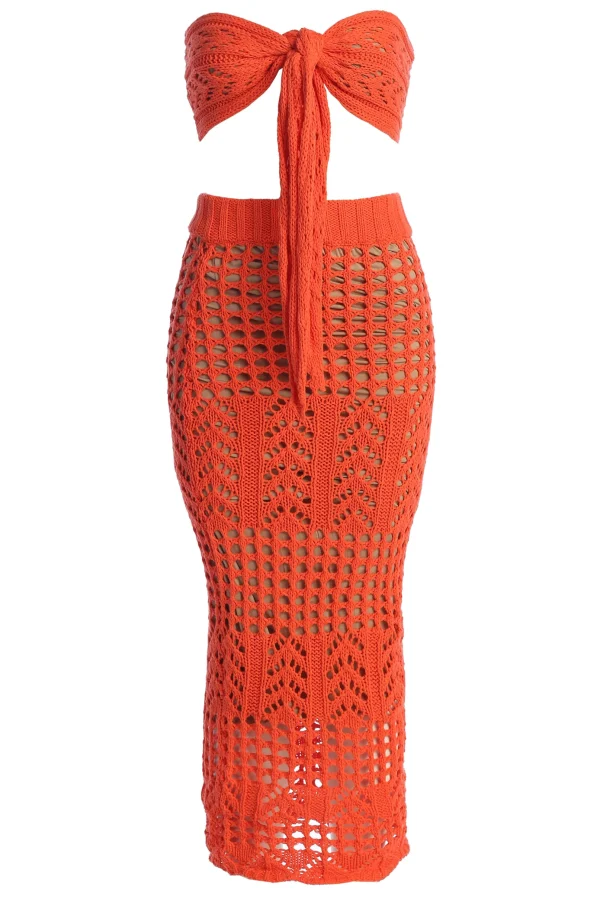 JLUXLABEL Coral Caribbean Skies Skirt Set