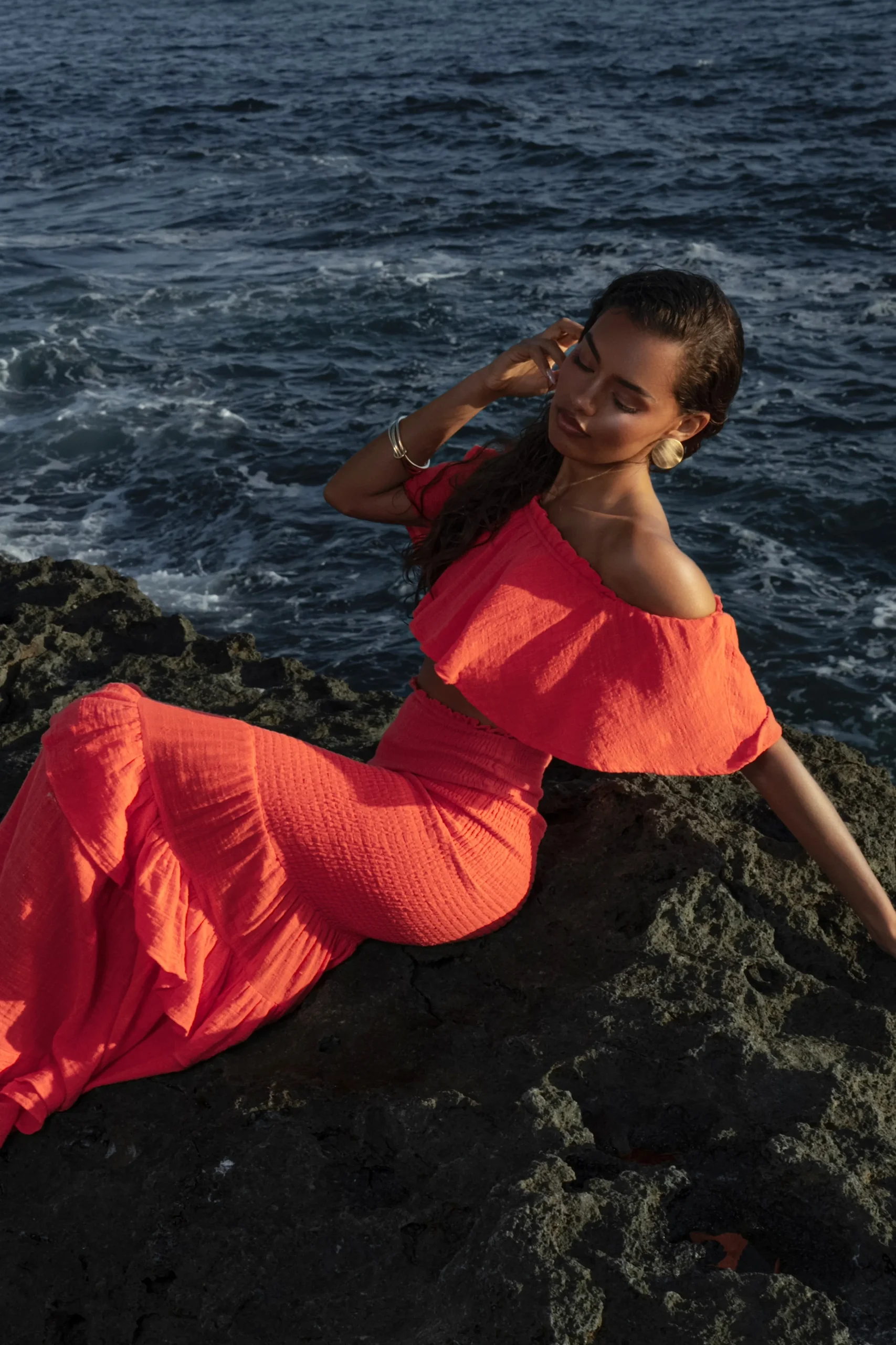 coral_sienna_ruffled_skir_13.webp JLUXLABEL Coral Sienna Ruffled Skirt Set