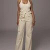 JLUXLABEL Cream Aeris Pant Set
