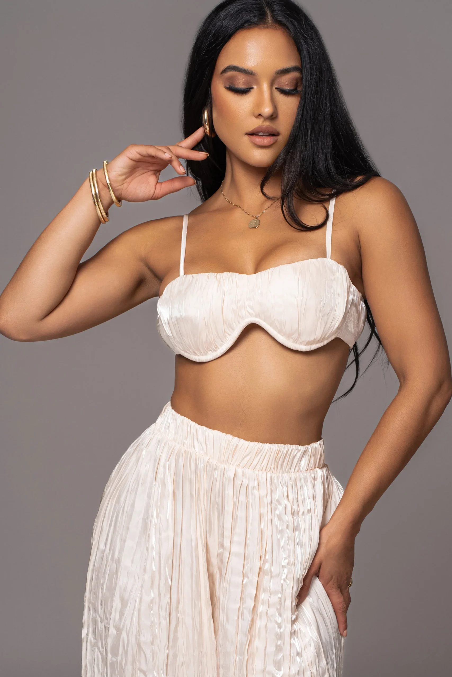 cream_lets_get_away_satin_2.webp JLUXLABEL Cream Lets Get Away Satin Pant Set