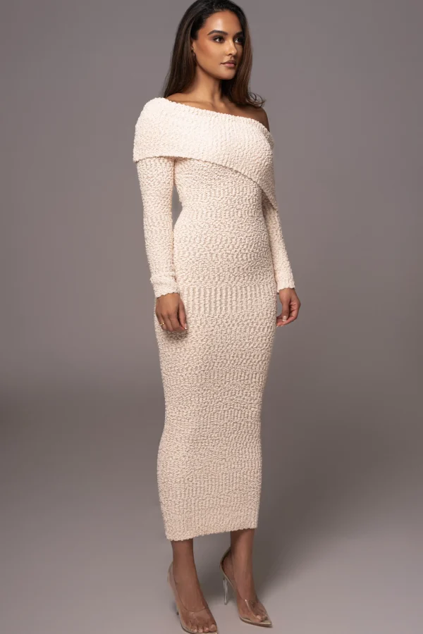 JLUXLABEL Cream Olivea Knit Maxi Dress