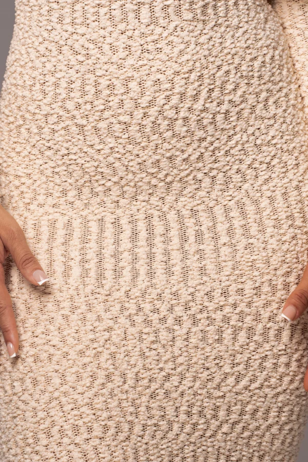 JLUXLABEL Cream Olivea Knit Maxi Dress
