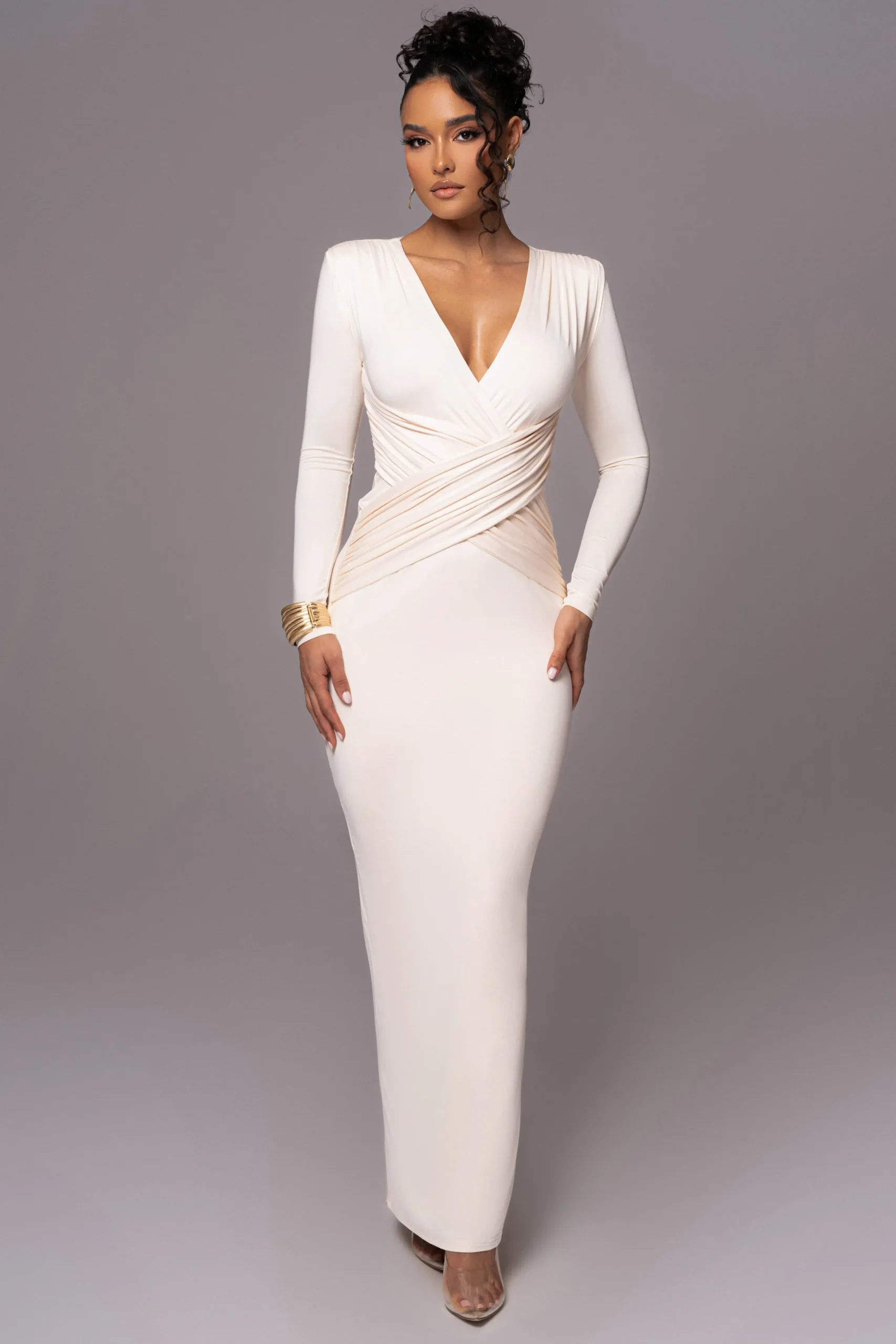 cream_rowan_plunge_maxi_d_2.webp JLUXLABEL Cream Rowan Plunge Maxi Dress