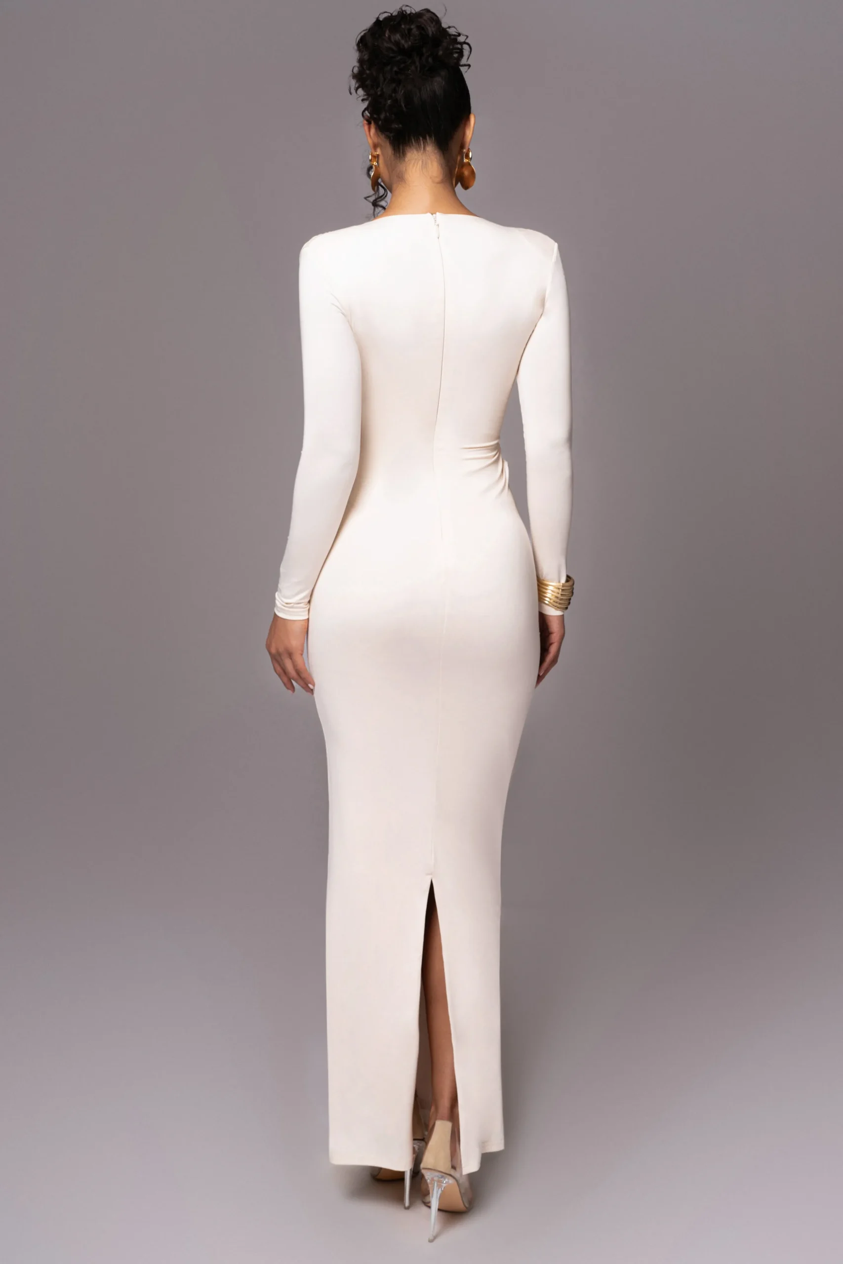 cream_rowan_plunge_maxi_d_8.webp JLUXLABEL Cream Rowan Plunge Maxi Dress