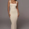JLUXLABEL Cream Siren Sweater Dress