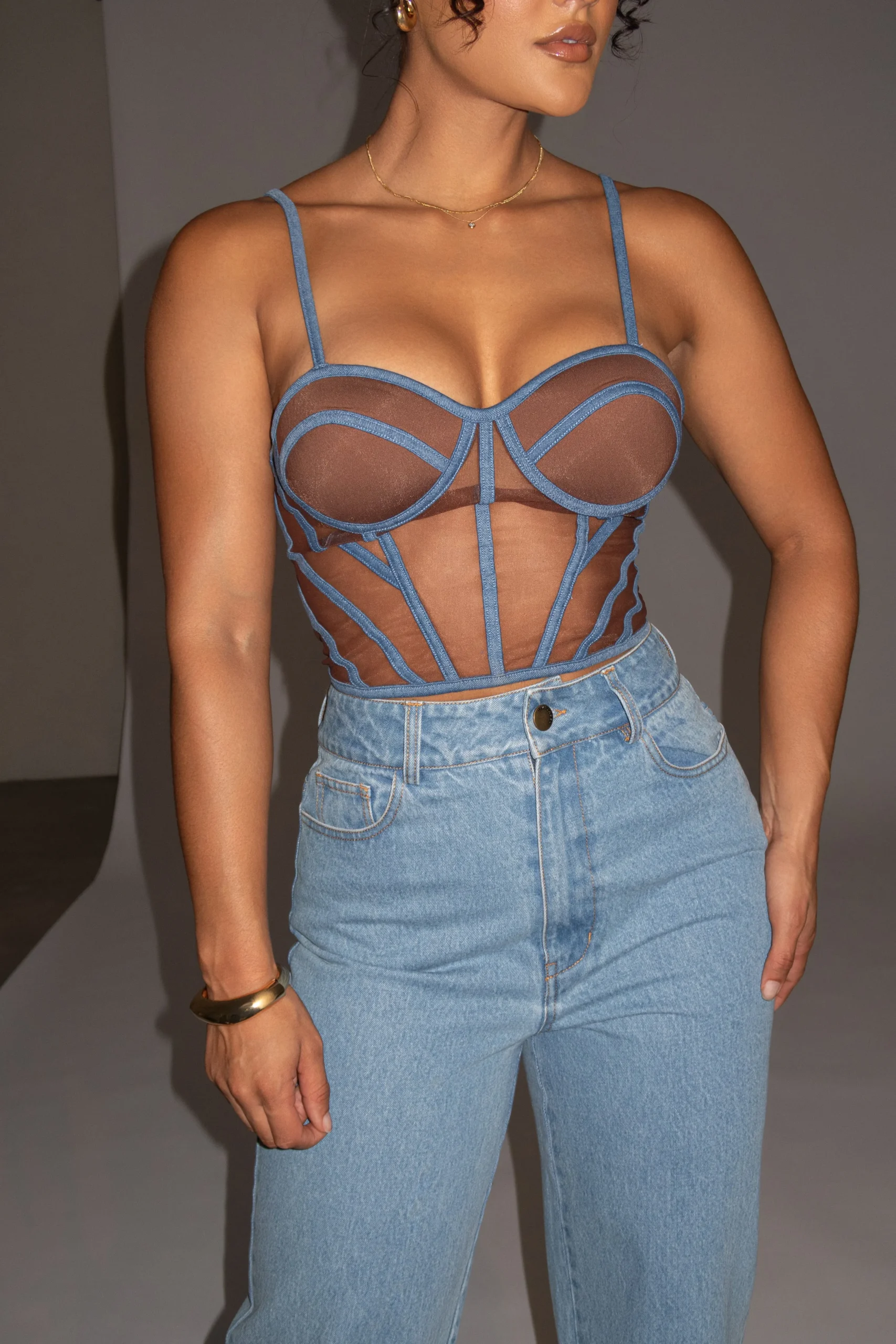 dark_denim_illusion_mesh__7.webp JLUXLABEL Dark Denim Illusion Mesh Bustier