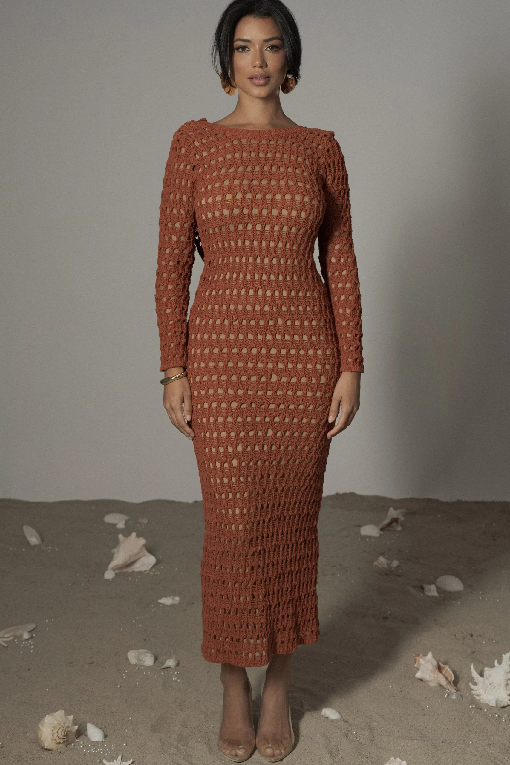 dark_terra_cotta_serene_w_1.webp JLUXLABEL Dark Terra Cotta Serene Wonders Crochet Dress