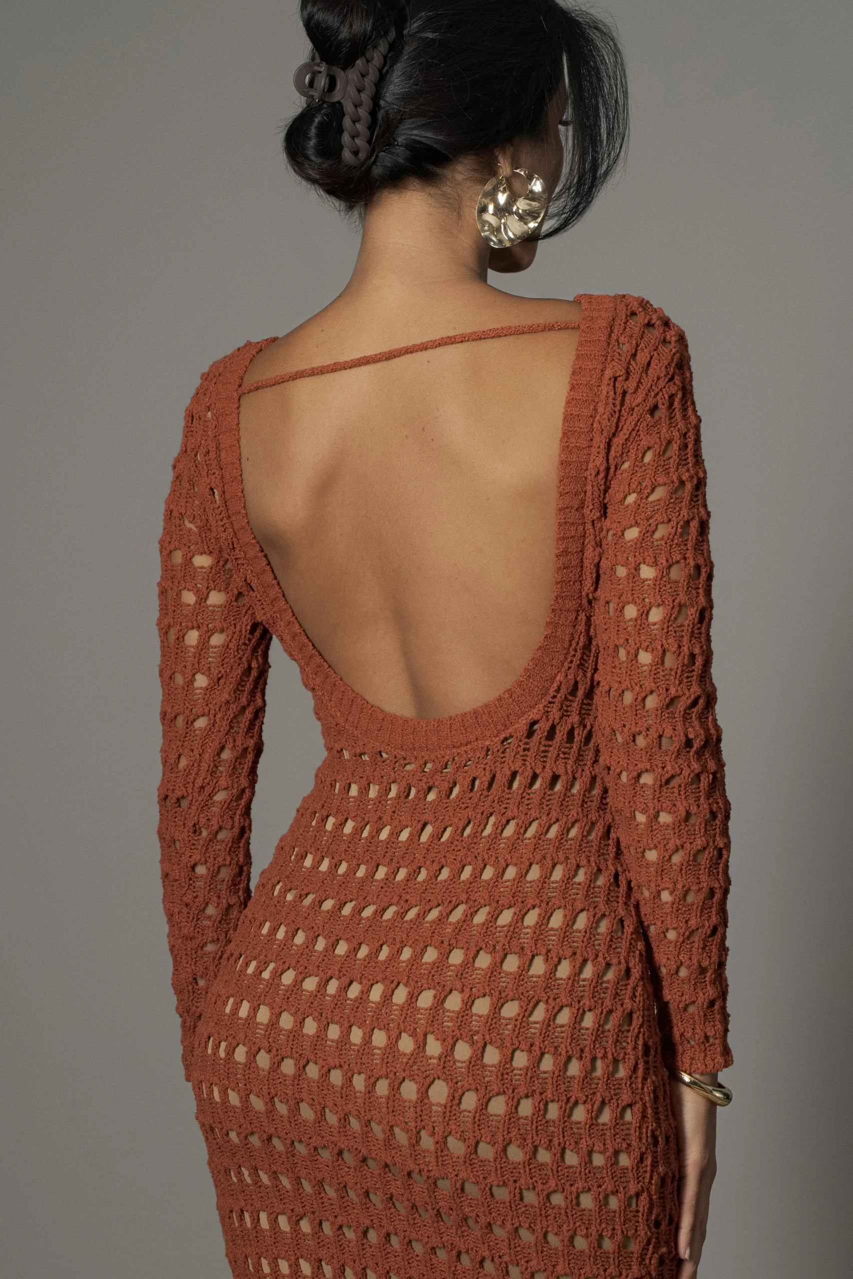 dark_terra_cotta_serene_w_3.webp JLUXLABEL Dark Terra Cotta Serene Wonders Crochet Dress