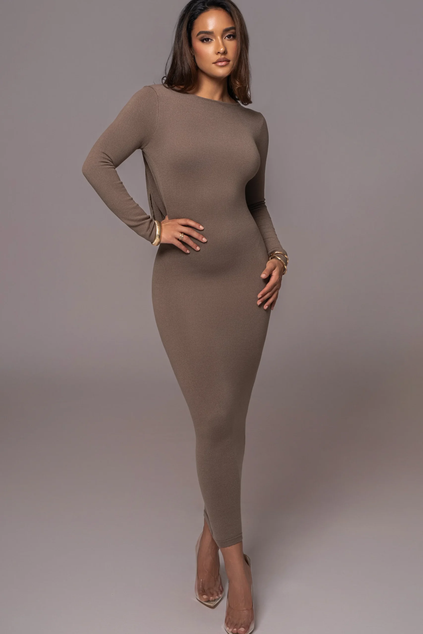 deep_olive_heavenly_knit__4.webp JLUXLABEL Deep Olive Heavenly Knit Maxi Dress