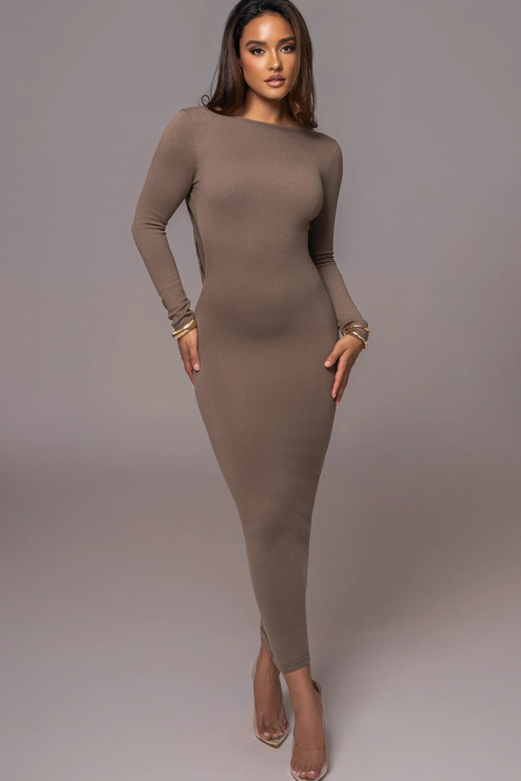 deep_olive_heavenly_knit__5.webp JLUXLABEL Deep Olive Heavenly Knit Maxi Dress