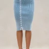 JLUXLABEL Denim/White Over The Top Skirt