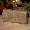 JLUXLABEL Gold Diamante Clutch Bag