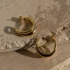 JLUXLABEL Gold Eastwood Hoop Earrings