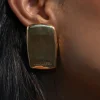 JLUXLABEL Gold Logo Earrings