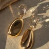 JLUXLABEL Gold Kamila Dangle Earrings