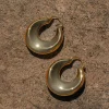 JLUXLABEL Gold Look Out Hoop Earrings