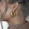 JLUXLABEL Gold Madlyn Hoop Earrings