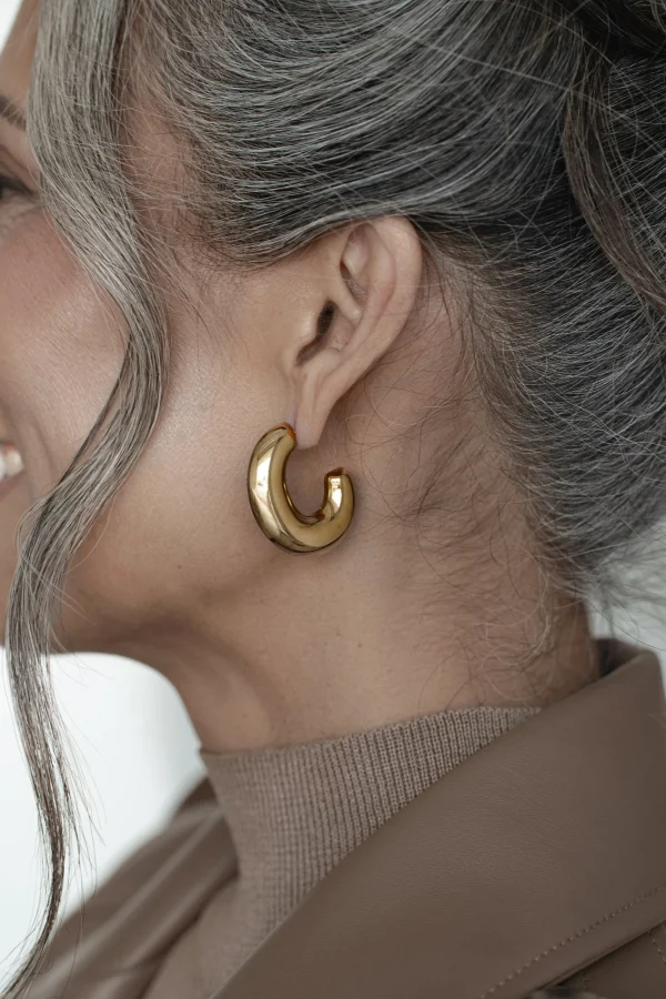 JLUXLABEL Gold Madlyn Hoop Earrings
