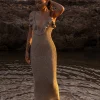 JLUXLABEL Gold Midnight Sparkle Maxi Dress