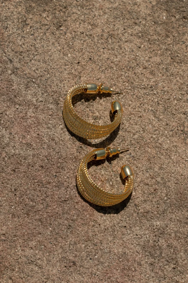 JLUXLABEL Gold Missy Hoop Earrings