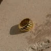 JLUXLABEL Gold Reo Croissant Ring