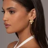 JLUXLABEL Gold Roma Textured Earrings