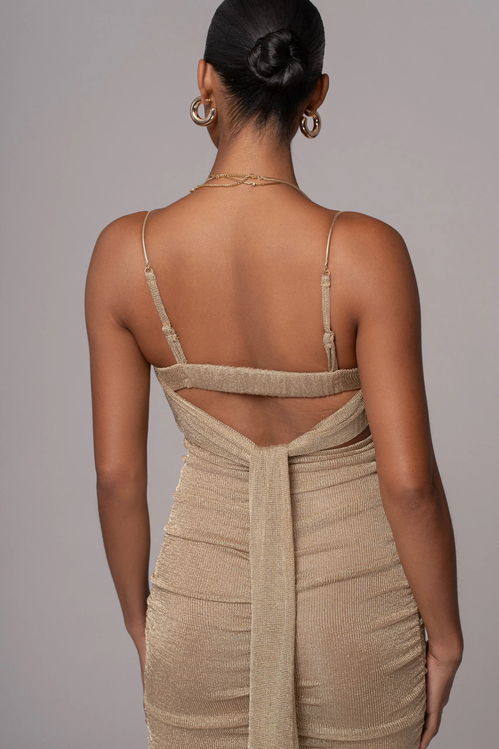gold_ruched_metallic_maxi_7.webp JLUXLABEL Gold Ruched Metallic Maxi Dress